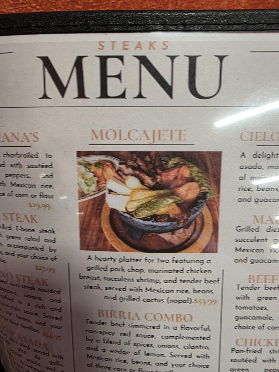 Los del Tijuana menu board