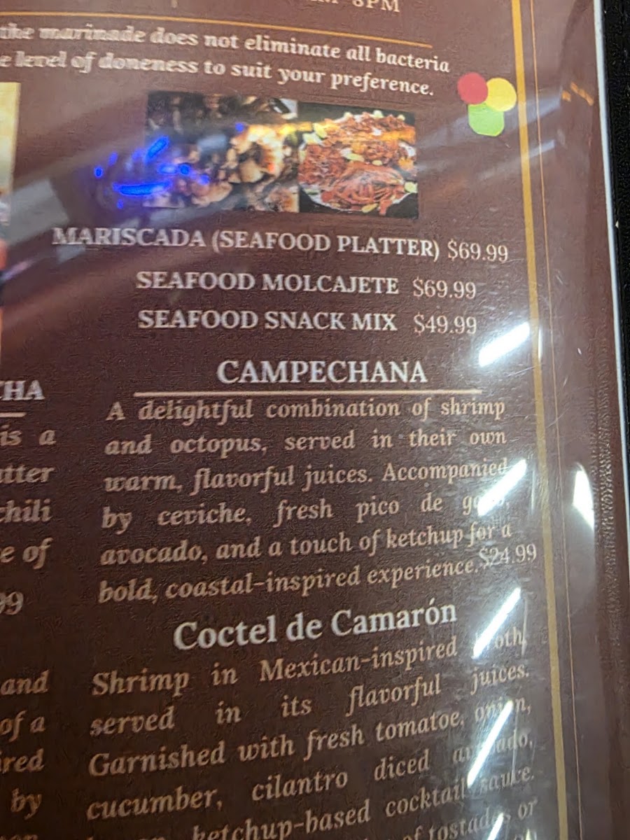 Los del Tijuana menu board