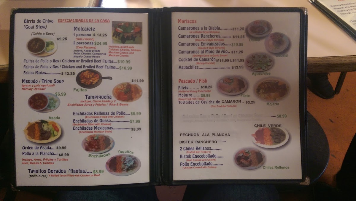 Birrieria Sergio menu board