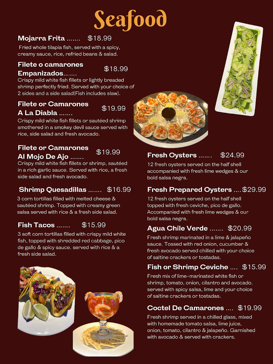 Johnny Gringo Painesville menu board