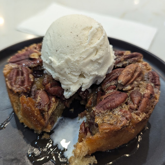 Warm Caramel Choc Almond Bread Pudding