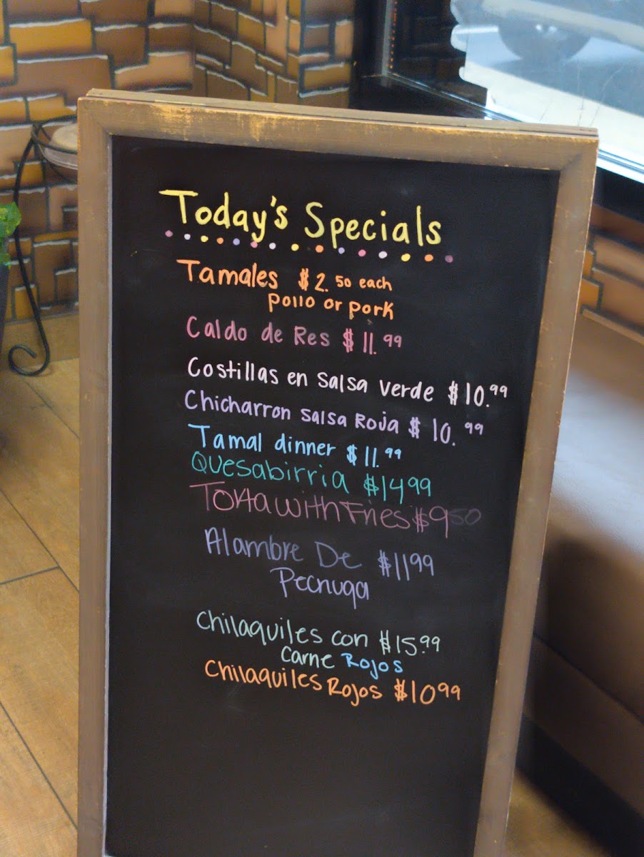 El Burrito Loco menu board