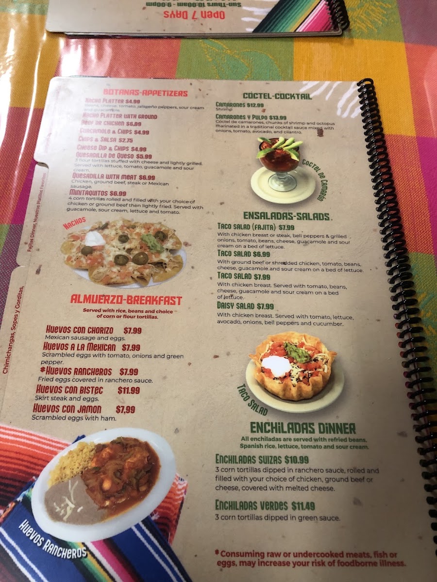 El Burrito Loco menu board