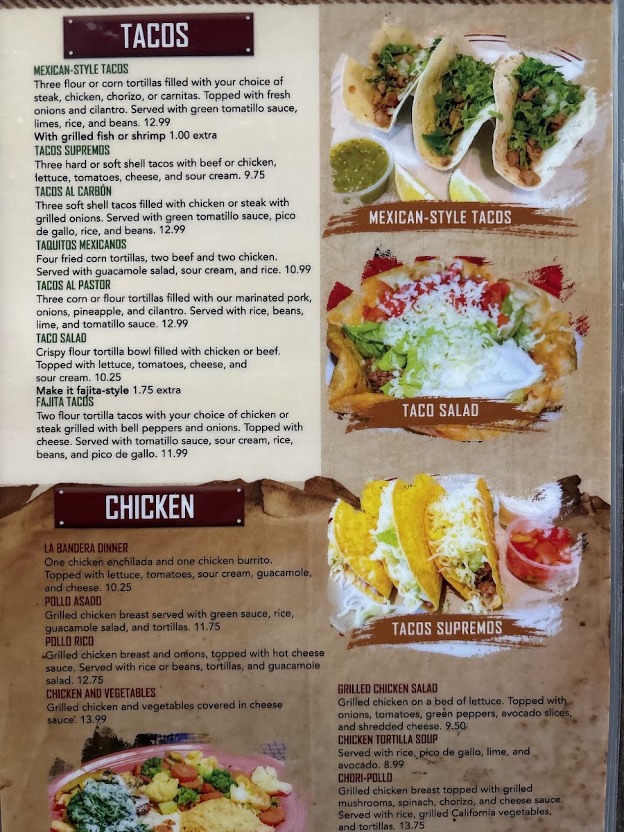 Mi Pueblito | Mexican Restaurant menu board