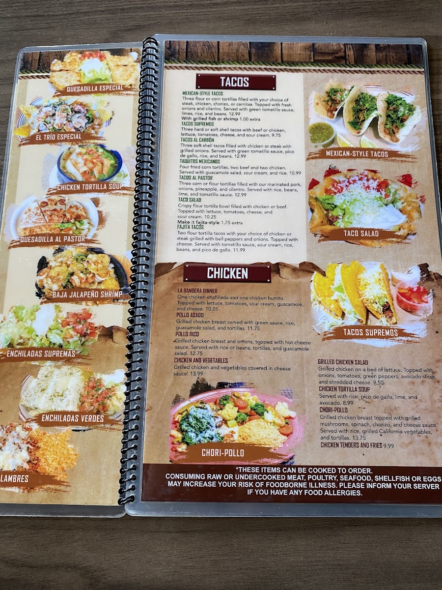 Mi Pueblito | Mexican Restaurant menu board