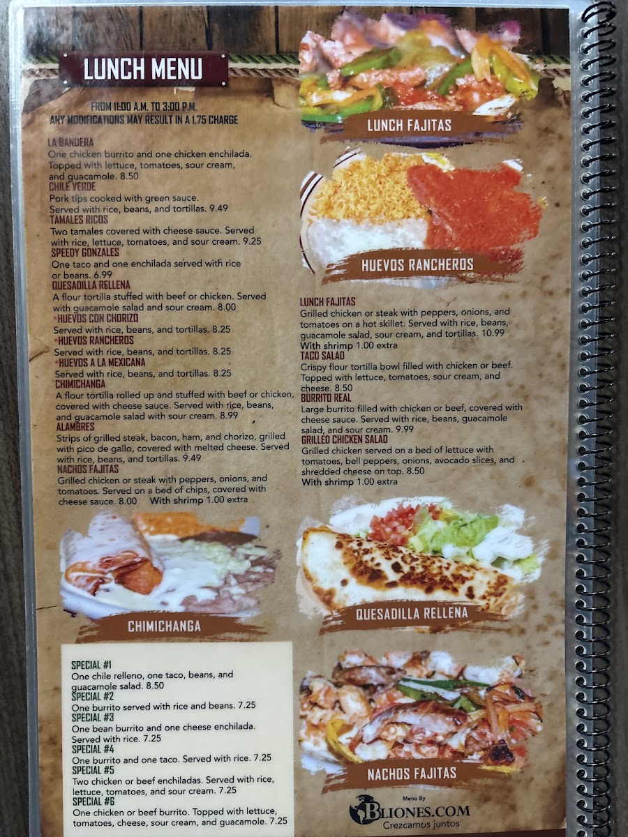 Mi Pueblito | Mexican Restaurant menu board
