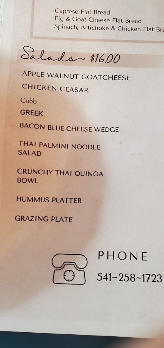 Bloom Boutique and Tea House menu board