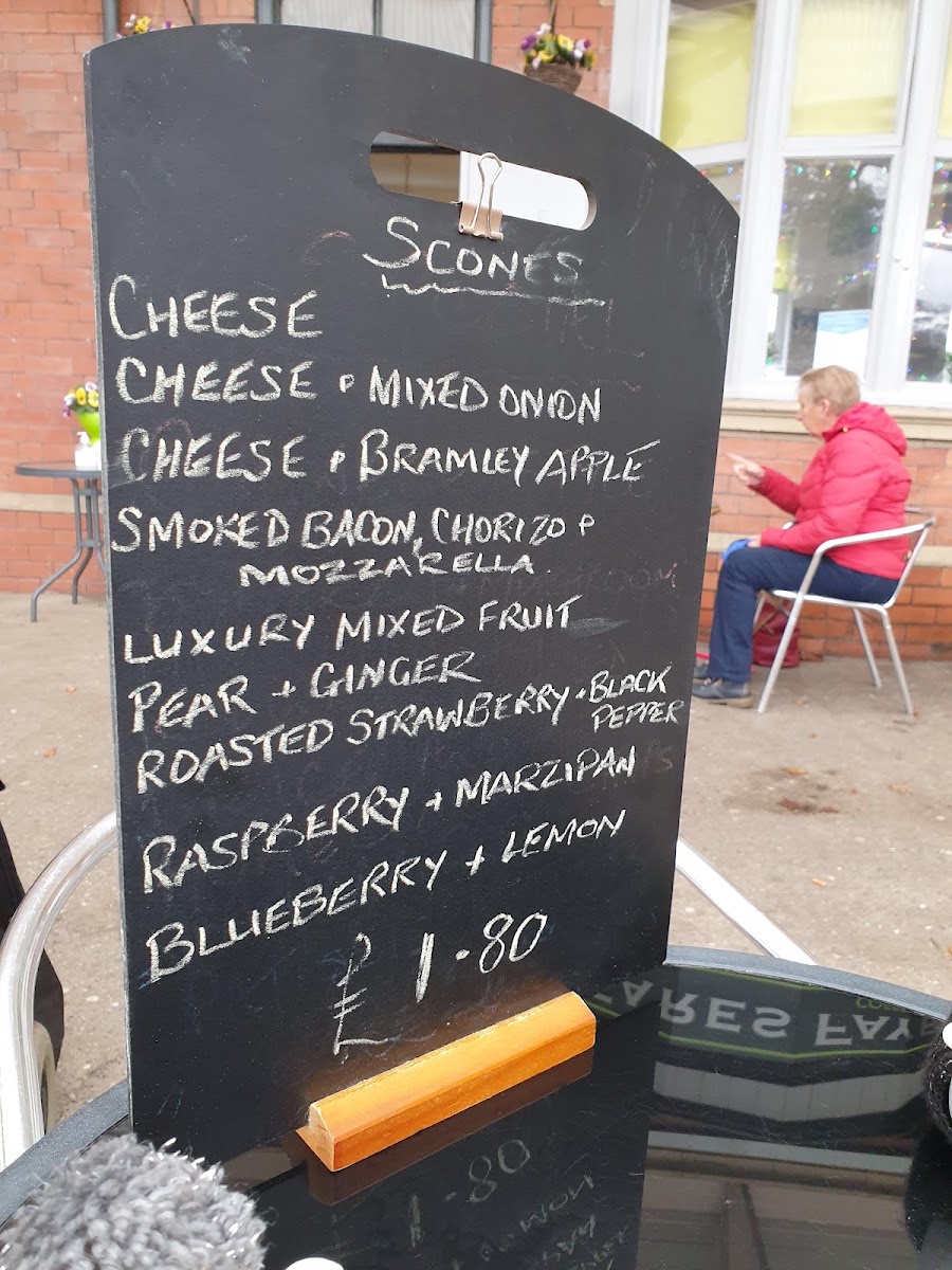 Fares Fayre Coffee Station menu board