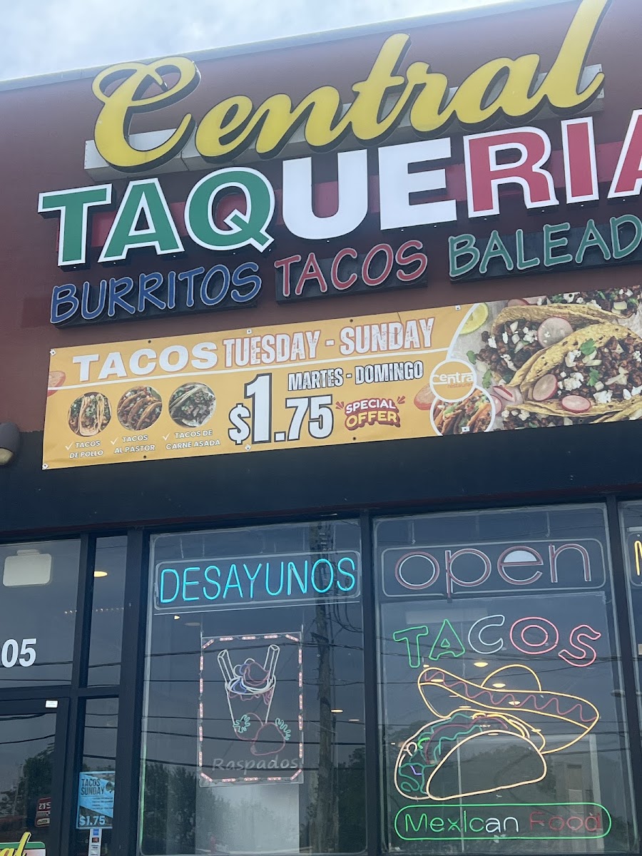 Central restaurant menu board