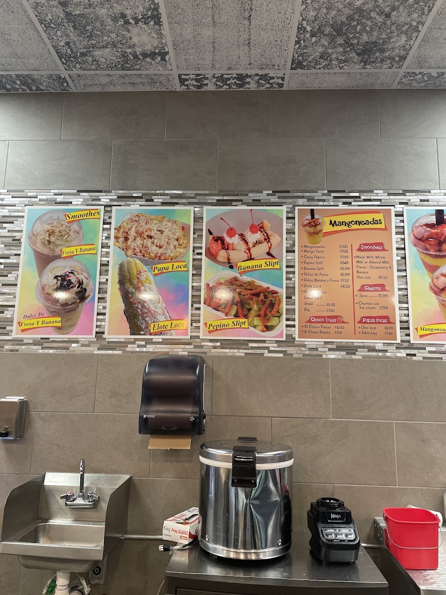 Central restaurant menu board