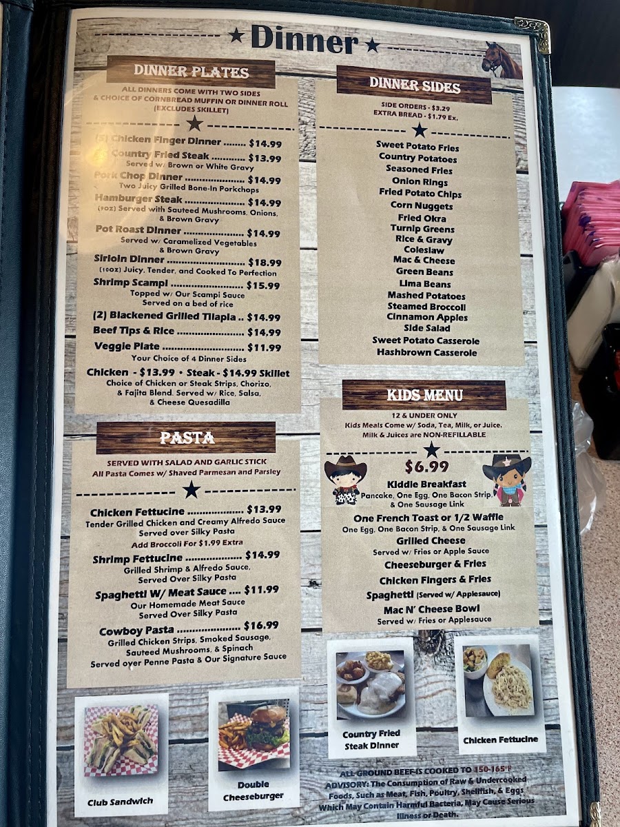 Vittles Cafe menu board