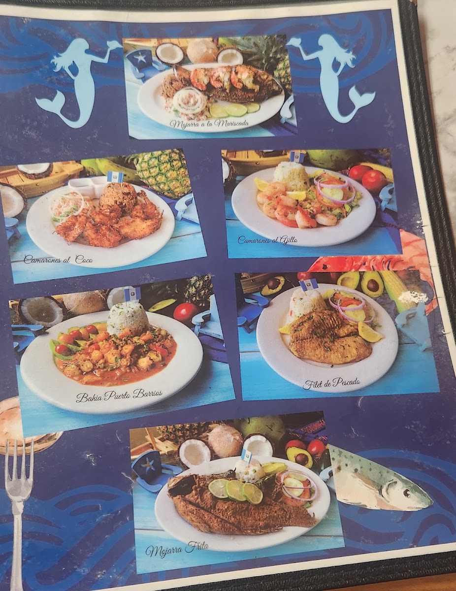 La Mariscada Restaurant & Bar menu board