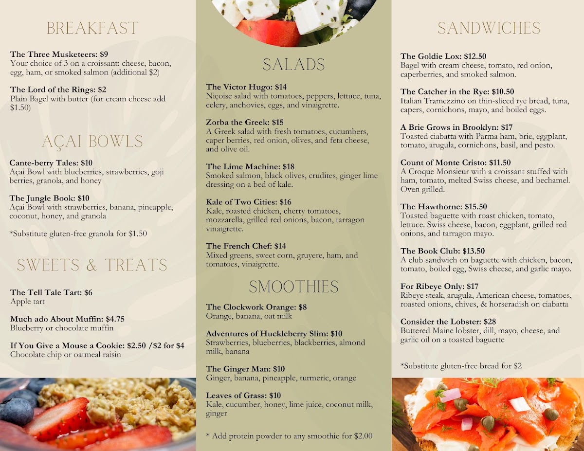 Via Roma Cafe menu board