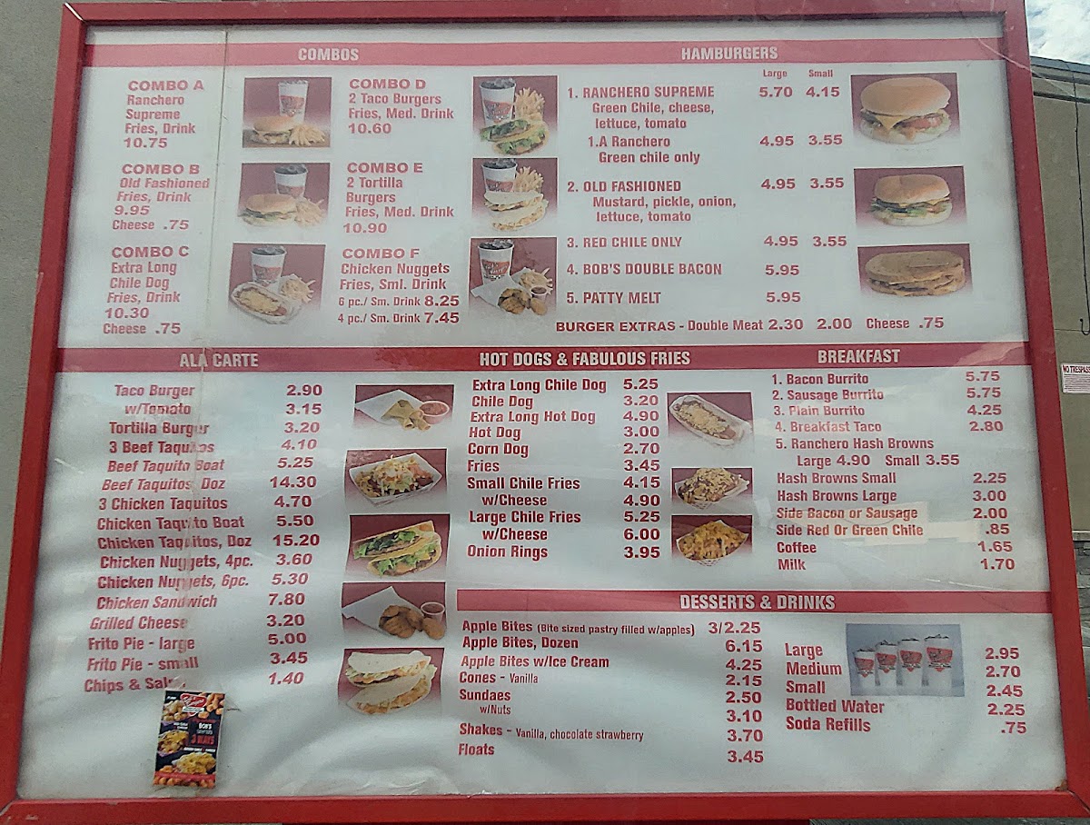 Bob's Burgers menu board