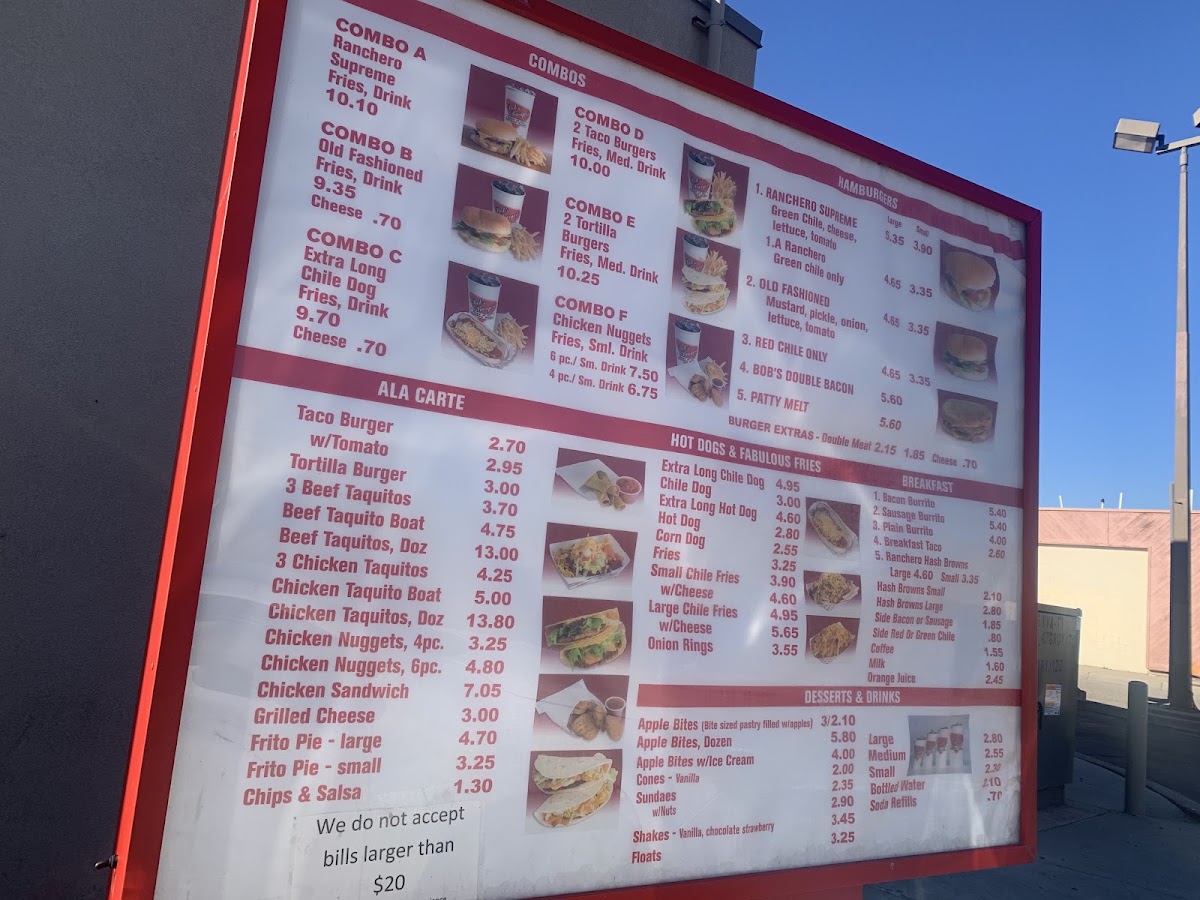 Bob's Burgers menu board