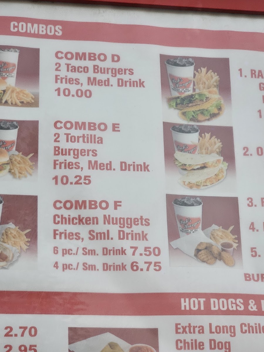Bob's Burgers menu board