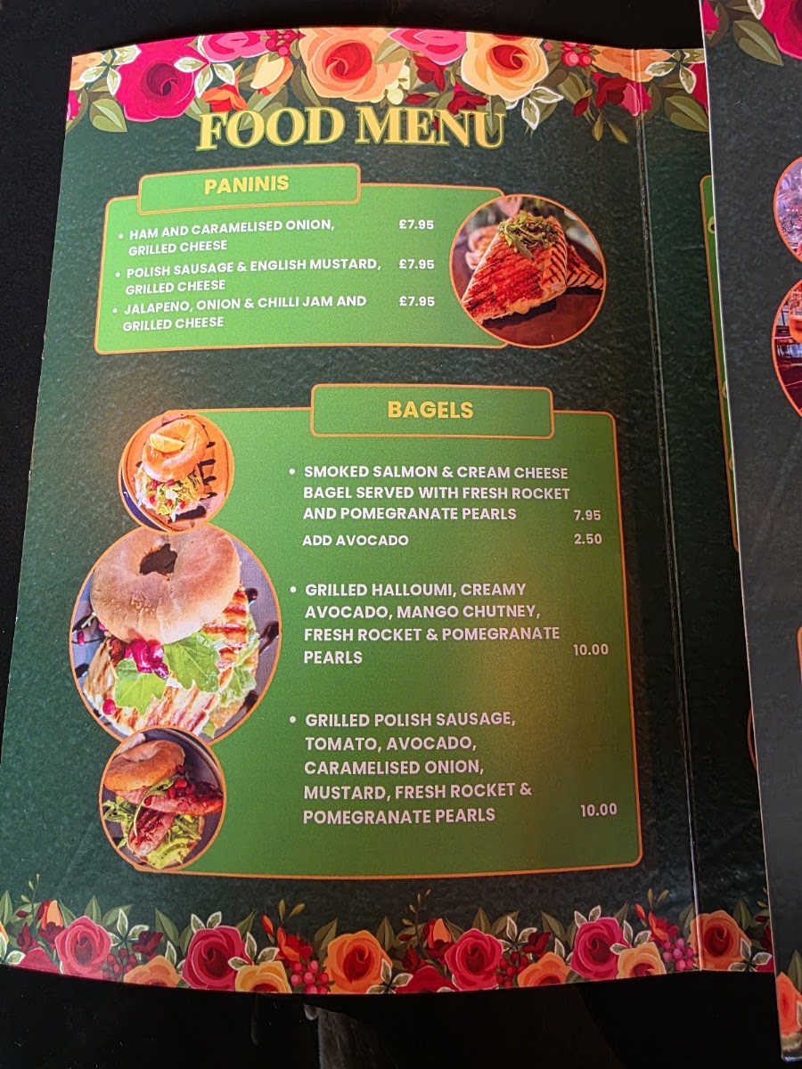 Cafe by Jo menu board