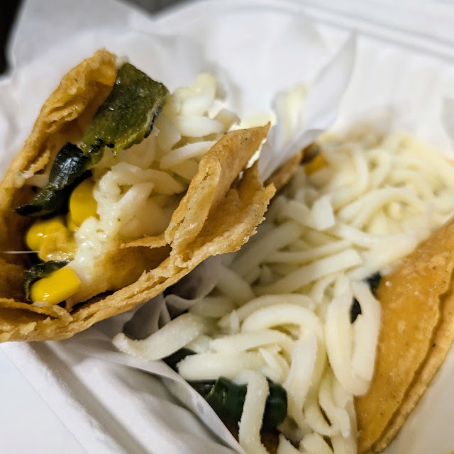 Poblano Peppers with Corn Tacos