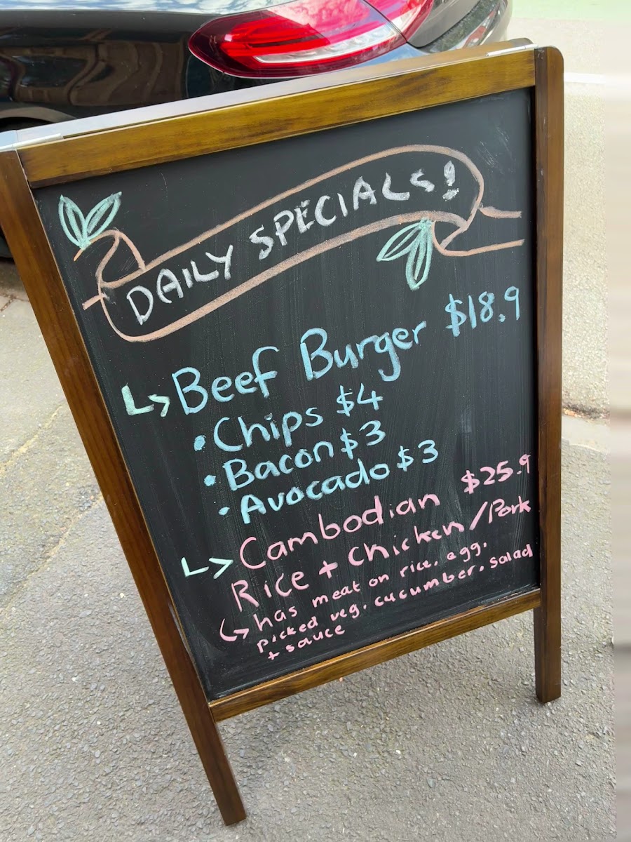 Little Sunflower Café menu board