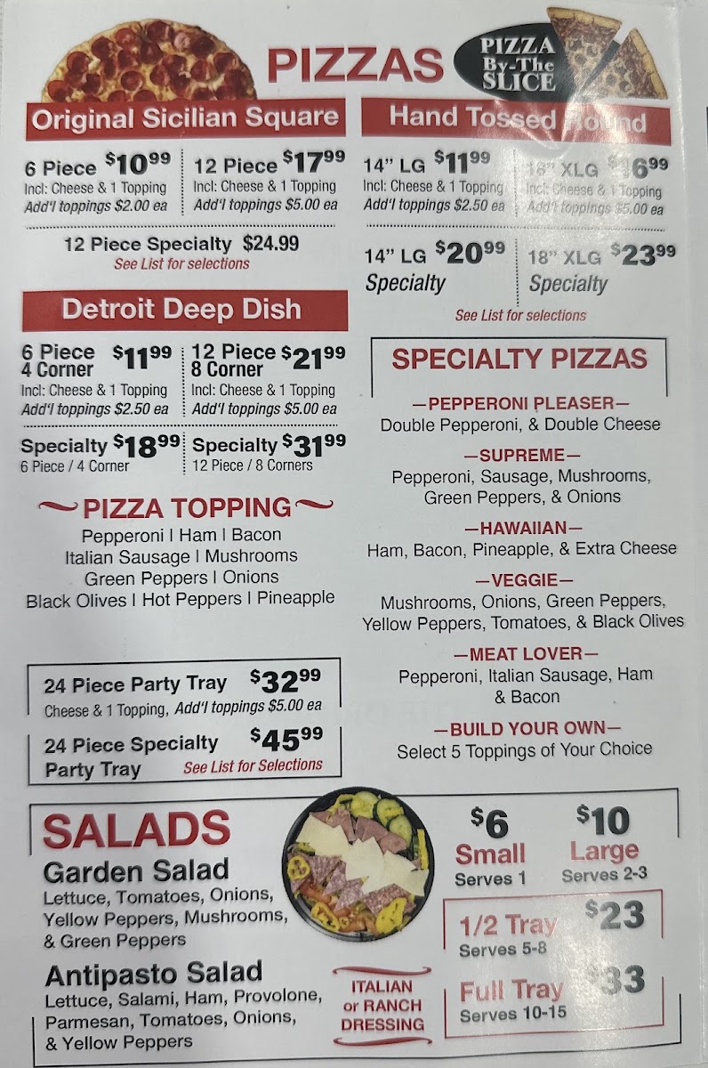 Richmond Original Buscemis menu board