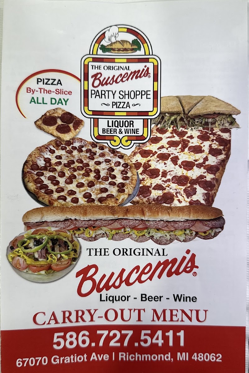 Richmond Original Buscemis menu board