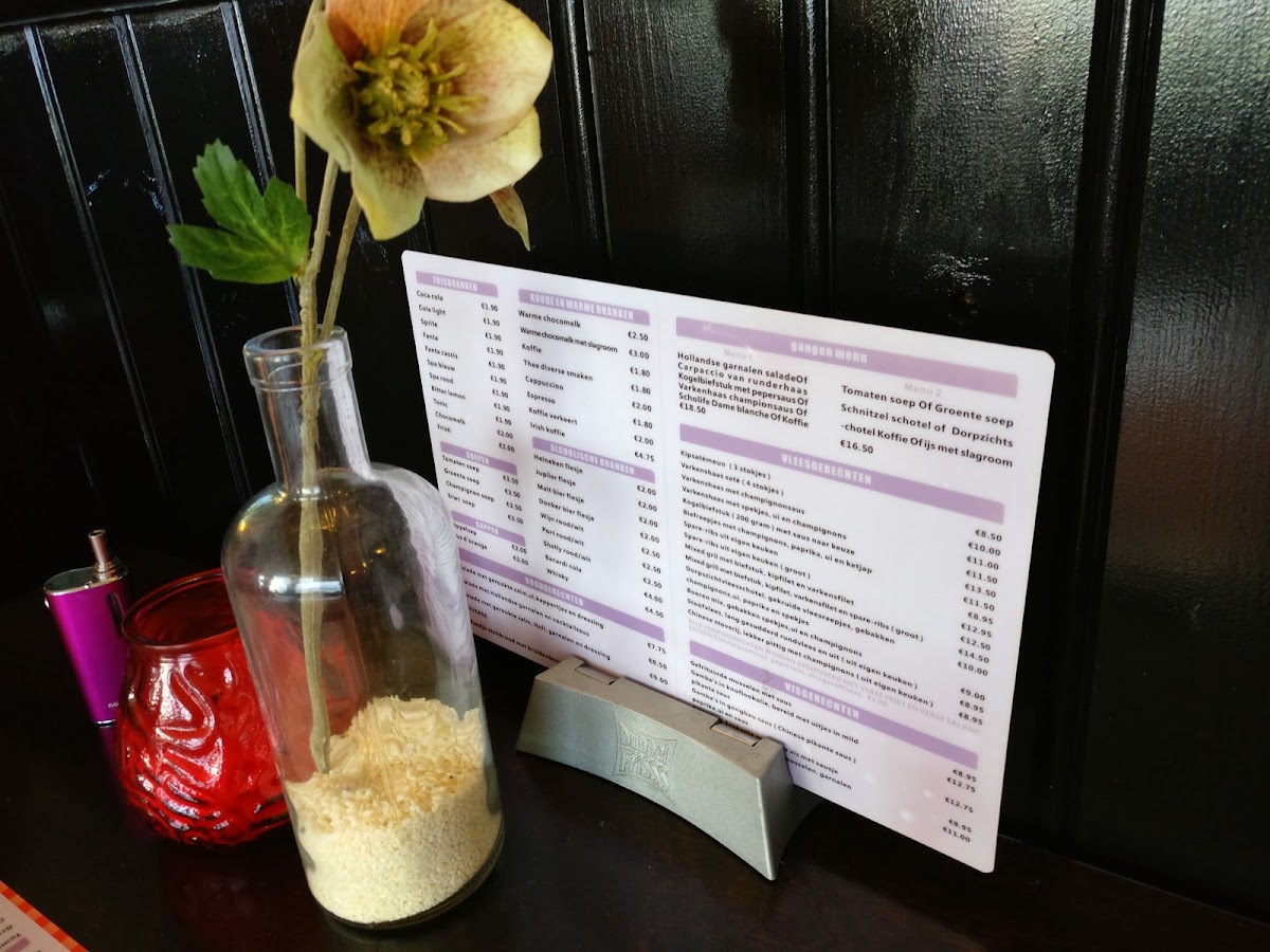 Plaza Dorpszicht menu board