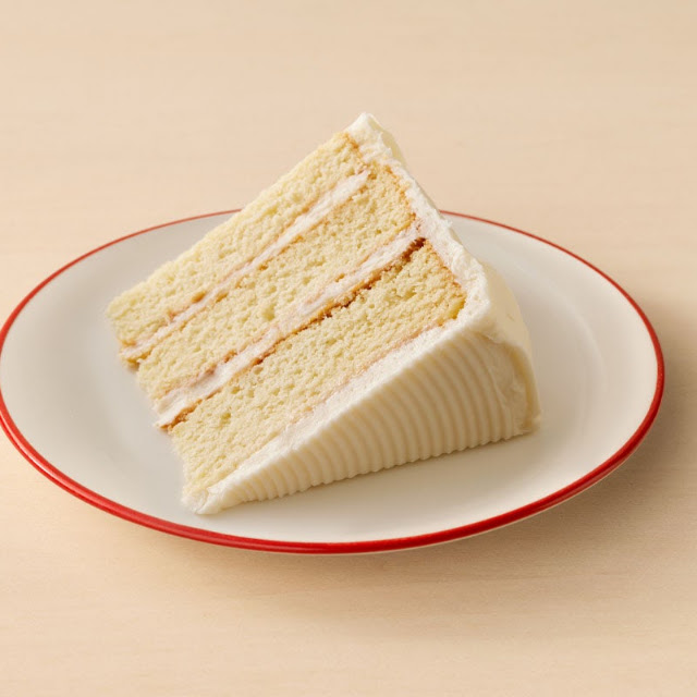 White Chocolate Cake Slice