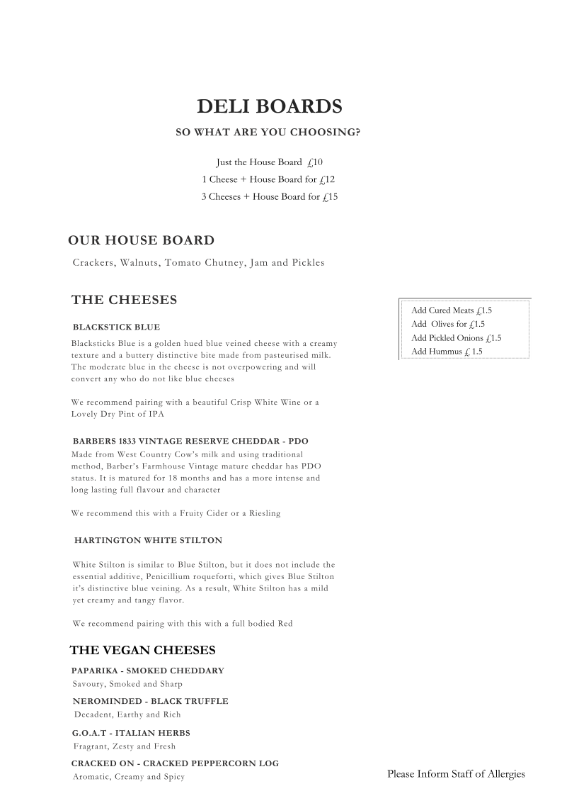 HopScotch Taprooms menu board