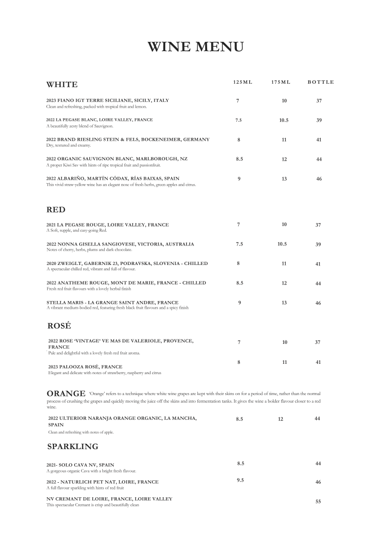 HopScotch Taprooms menu board