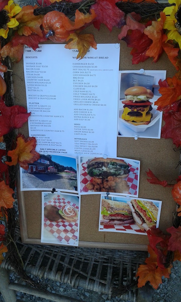 Forke In The Road menu board