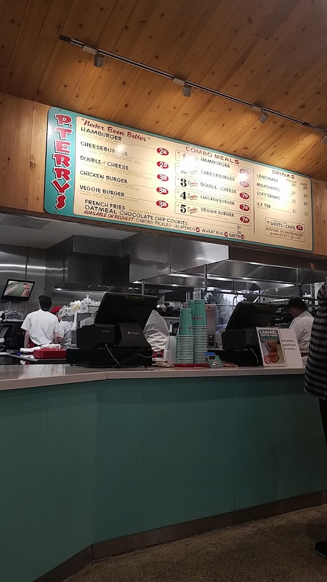 P. Terry's Burger Stand menu board