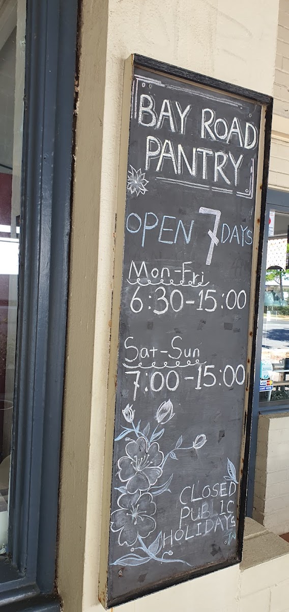 The Bay Road Pantry menu board