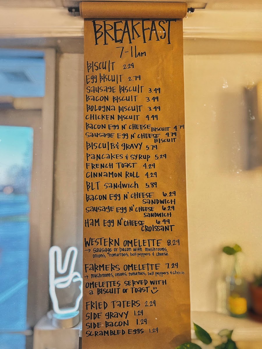 DIRT HIPPIE KITCHEN&MERCANTILE LLC menu board