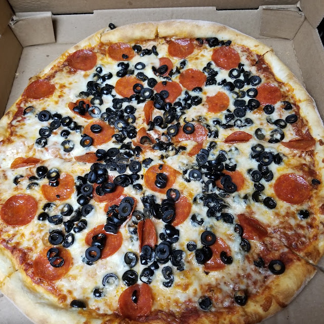 Large Pepperoni and Black Olives Pizza