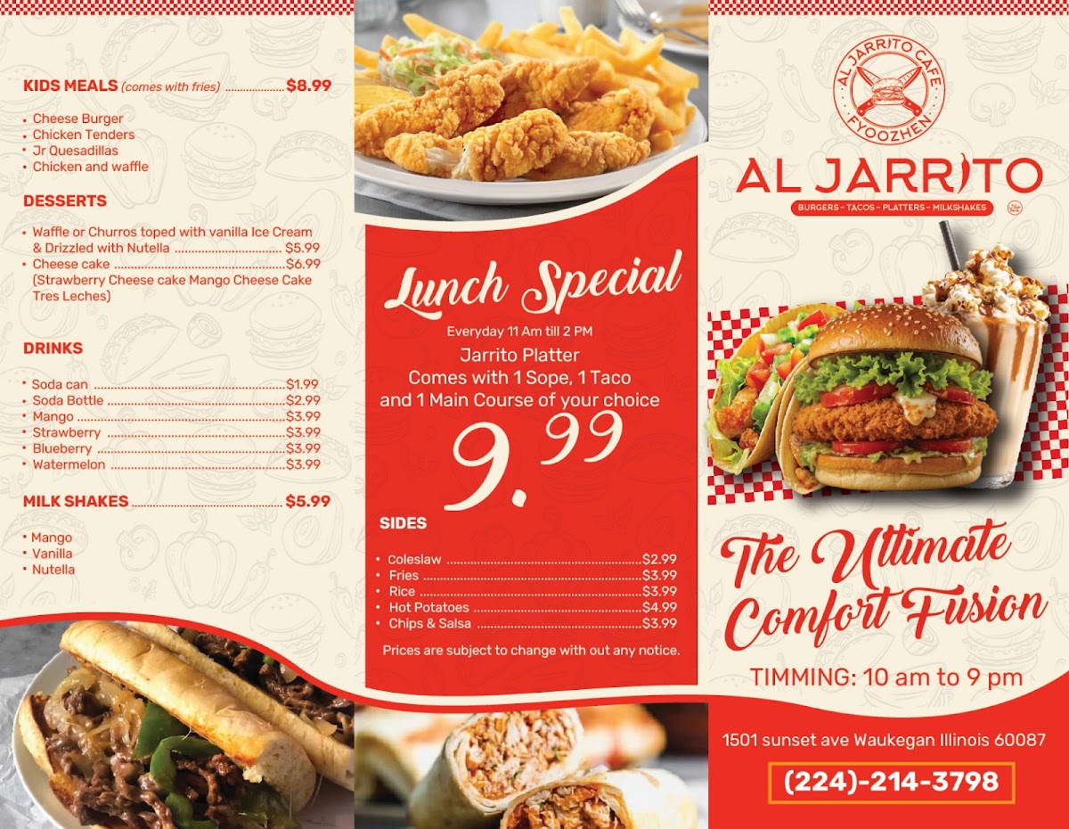 Al Jarrito Cafe menu board