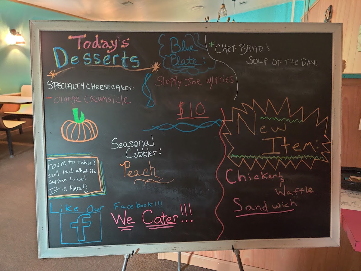 Pepe’s Pizza menu board