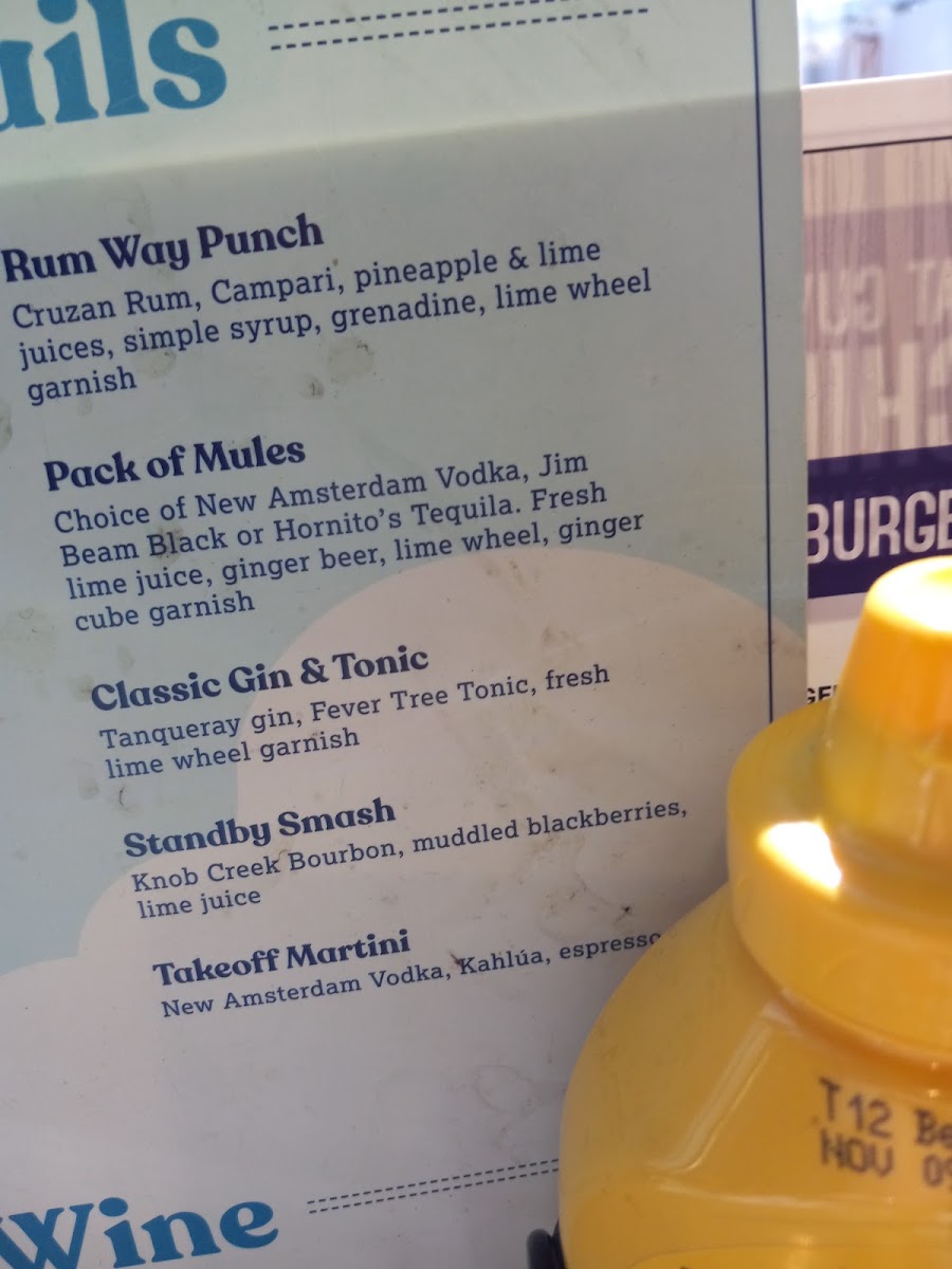 Fat Guys Burger Bar menu board