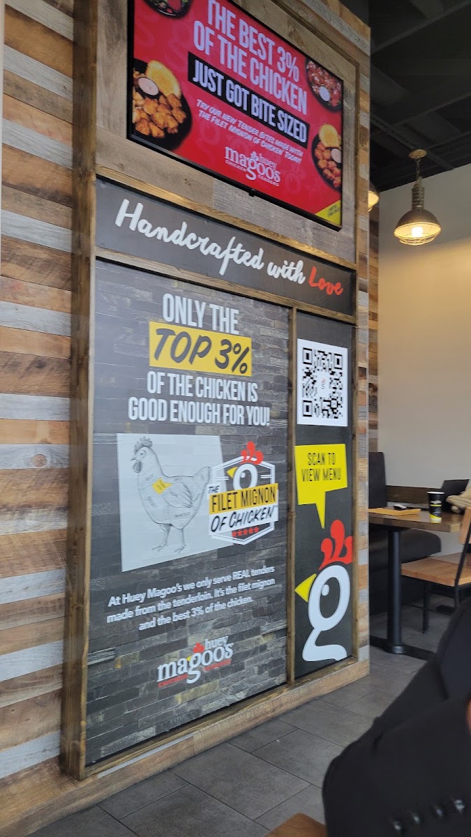 Huey Magoo's Chicken Tenders - Circleville menu board