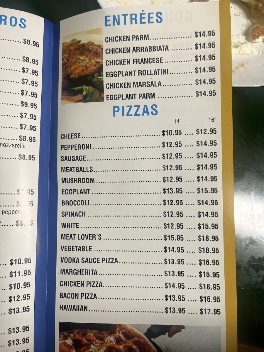 AL'S PIZZA menu board