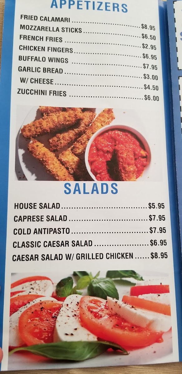 AL'S PIZZA menu board