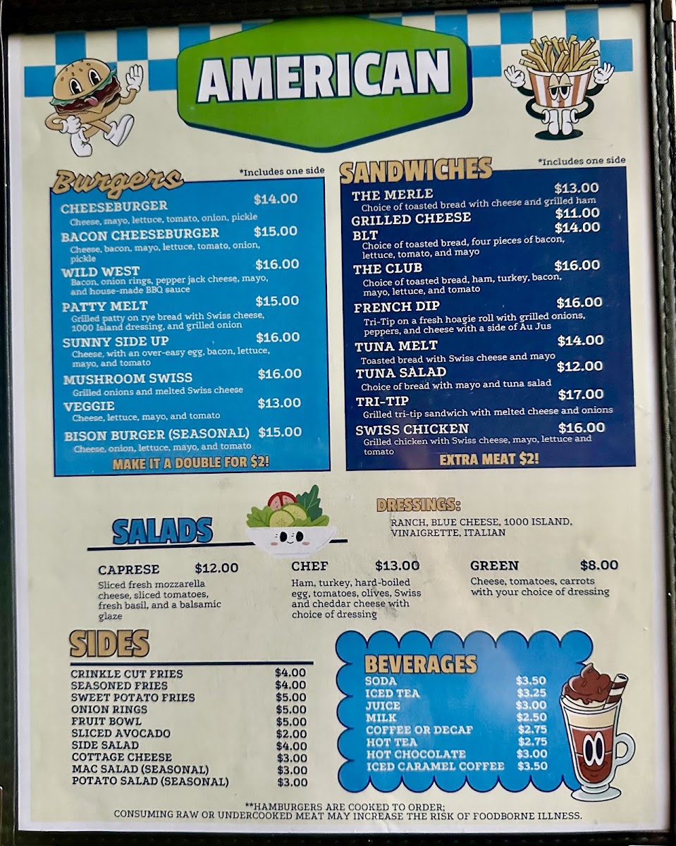 The Mixed Grill menu board