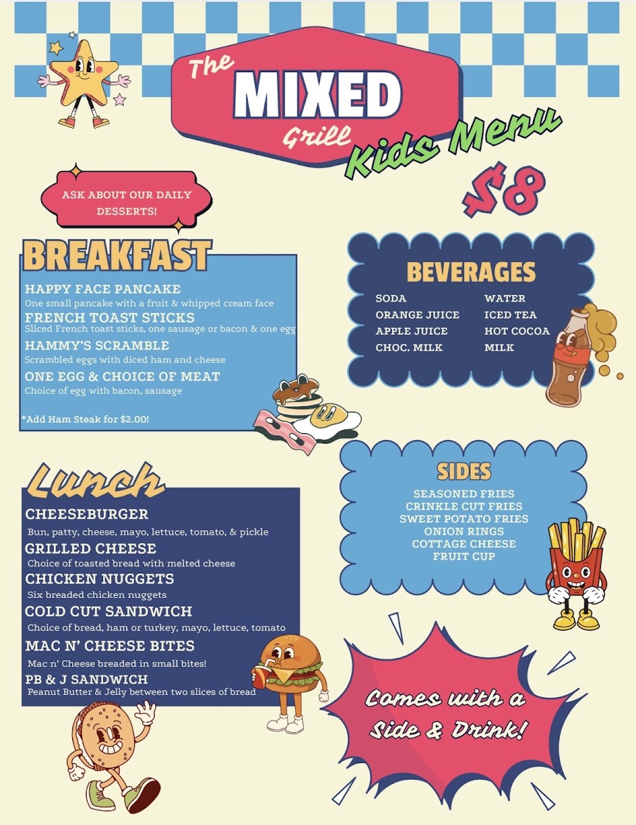 The Mixed Grill menu board