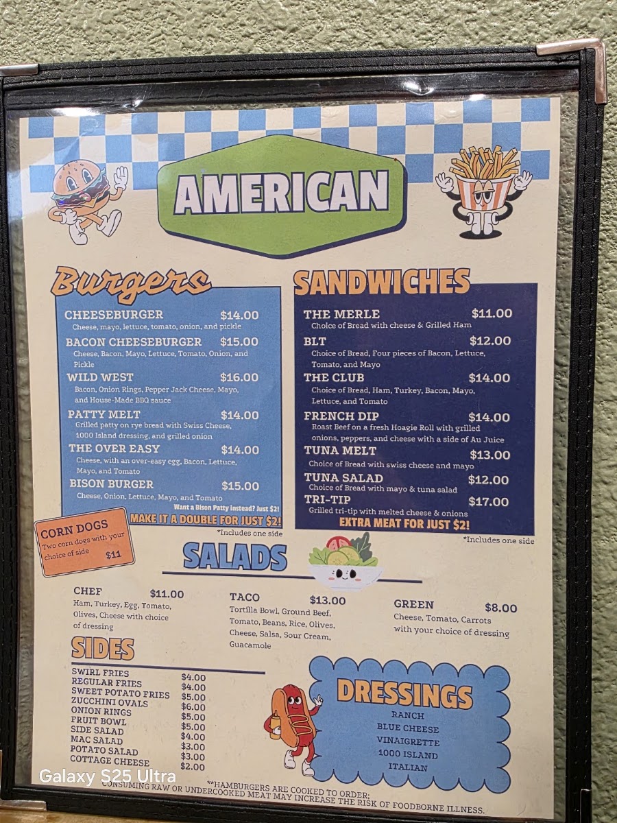 The Mixed Grill menu board