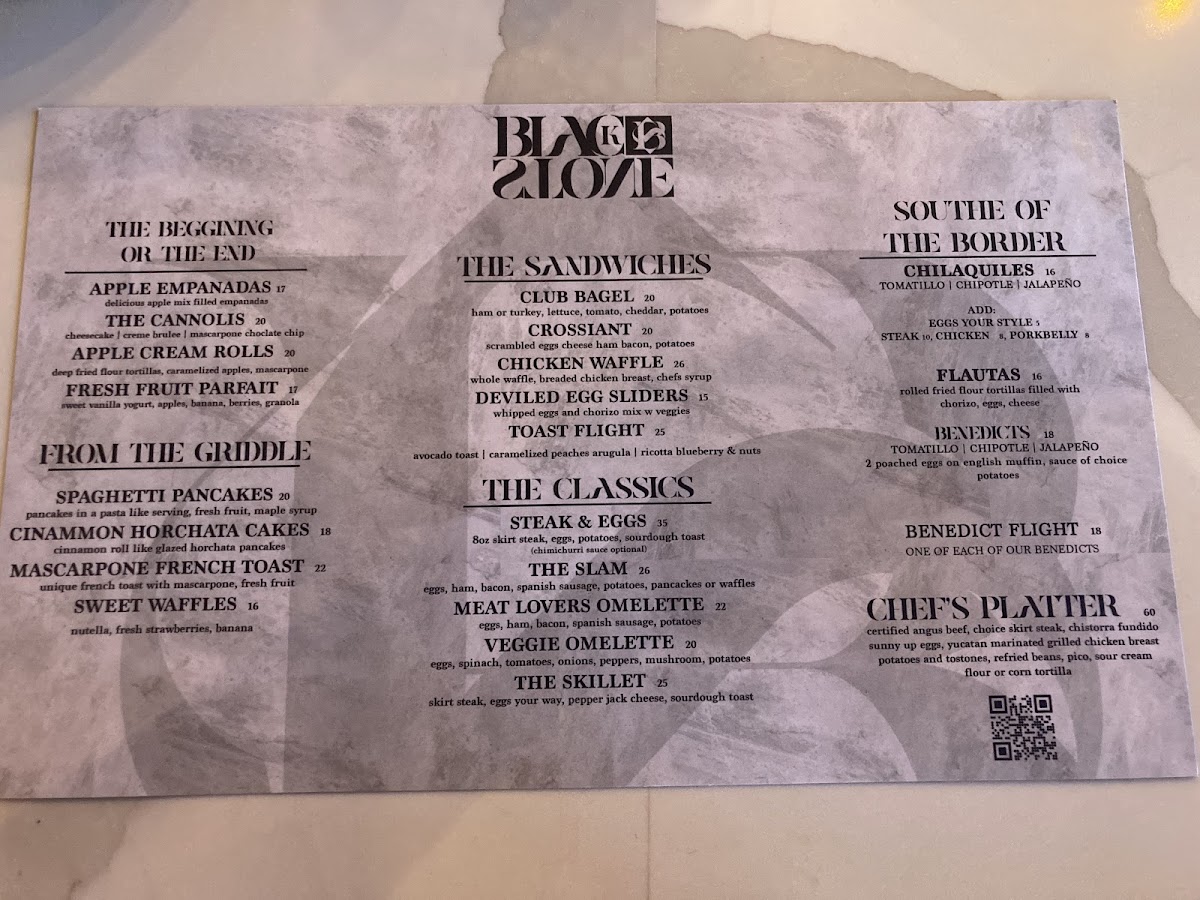 Blackstone Kitchen menu board