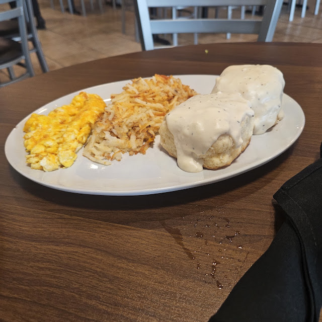 Biscuit and Gravy 2 Eggs Any Style