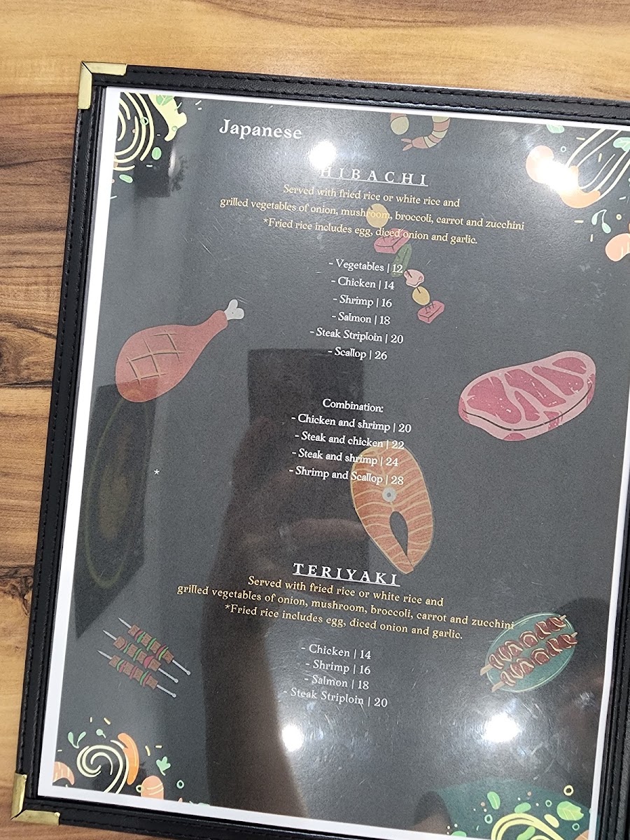 Zen Garden menu board