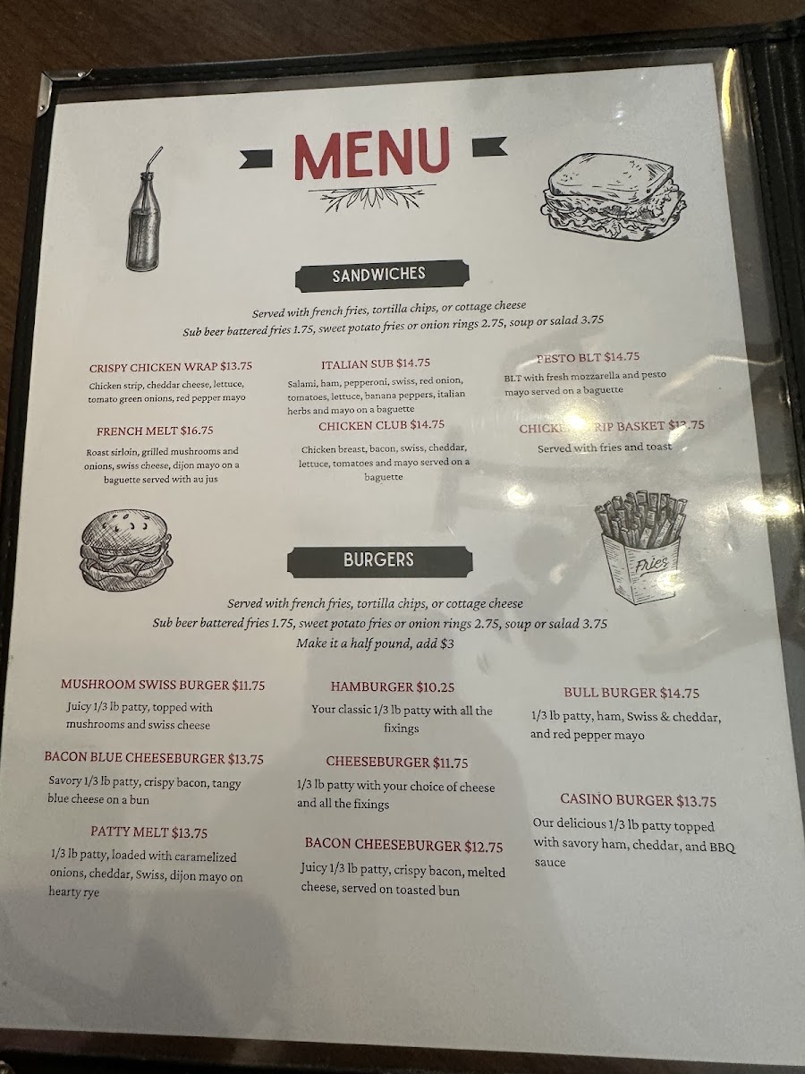 Fire & Slice menu board