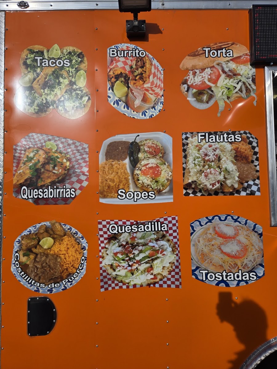 Taqueria Familia menu board