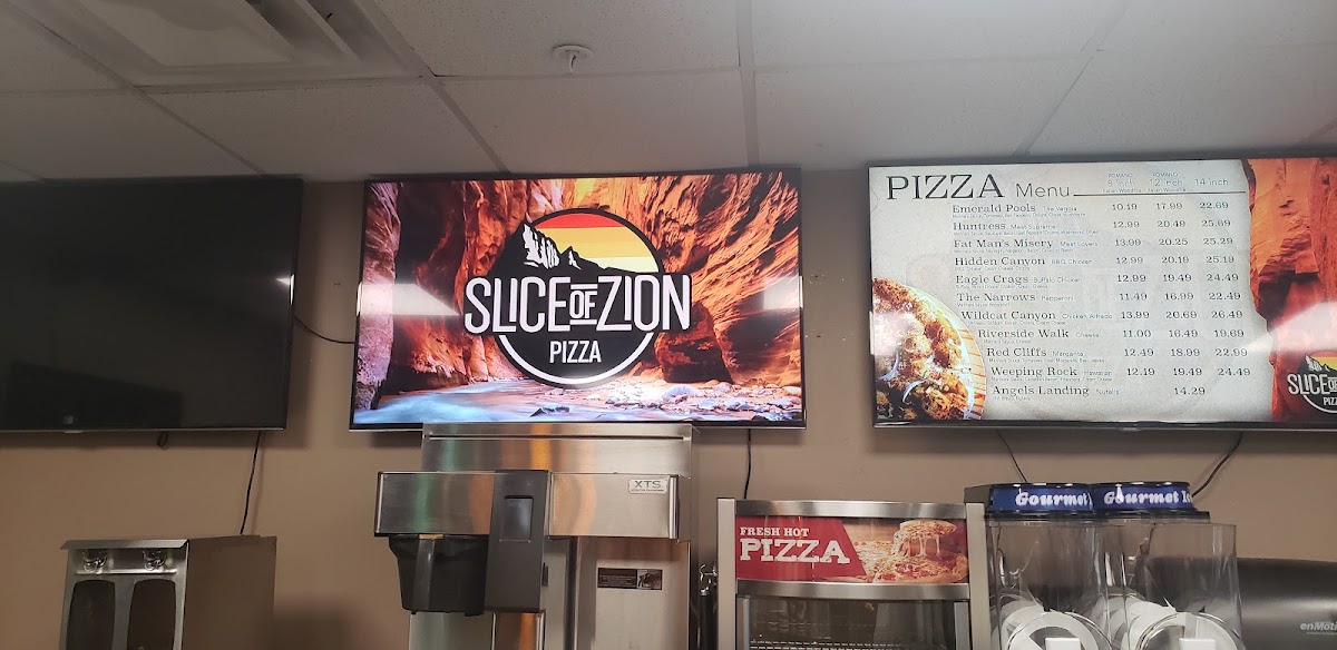 Slice of Zion menu board