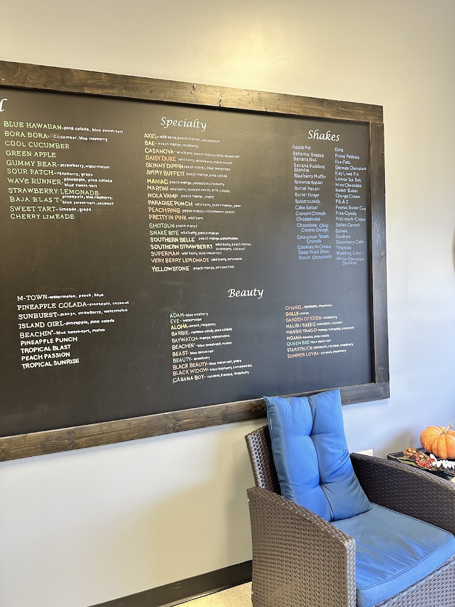 Herbalife South Tipton Nutrition menu board